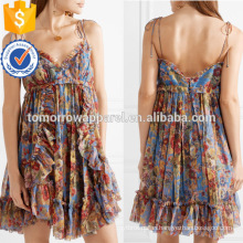 Ruffled Floral-Print Spaghetti Strap Summer Mini Dress For Sexy Girl Manufacture Wholesale Fashion Women Apparel (TA0136D)